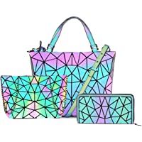 Hot One Cambios De Color Monederos y Bolsos Luminosos Geométricos Monedero Holográfico Monedero Reflectante Mochilas De…